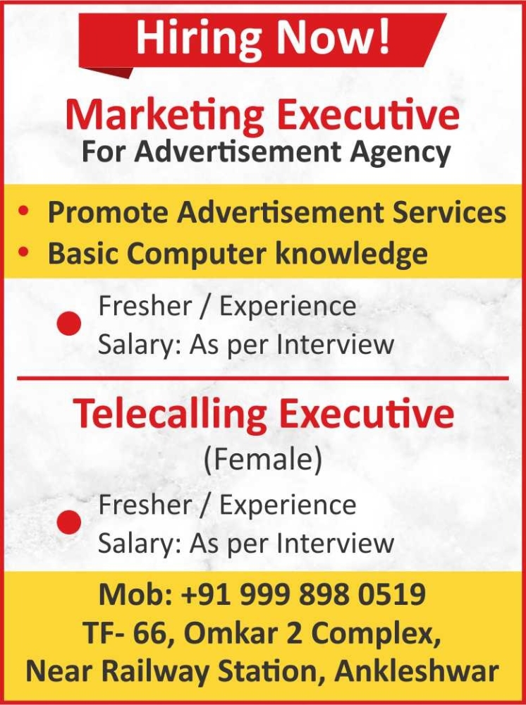 MARKETIN EXECUTIVE FOR ADVERTISEMENT AGENCY