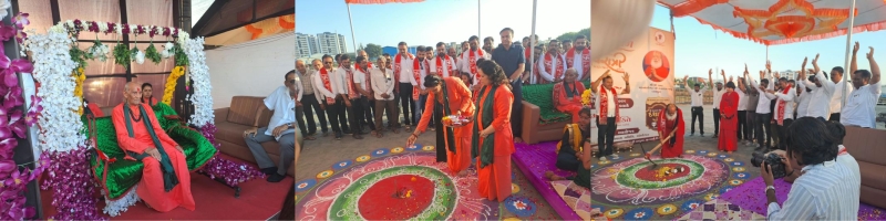 શ્રી ખોડલધામ અંકલેશ્વર નવરાત્રી મહોત્સવ-2026 નો  પરમપૂજ્ય મહંત શ્રી કરસનદાસ બાપુ (પરબધામ)  તેમજ  રામકુંડ મહામંડલેશ્વર ગંગાદાસ બાપુના   પાવન હસ્તે ભૂમિપૂજન કાર્યક્રમ યોજાઈ ગયો.  