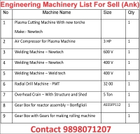 ENGINEERING MACHINERY LIST FOR SELL (ANK)