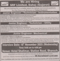  WALK IN INTERVIEW - SRF LIMITED (DAHEJ)